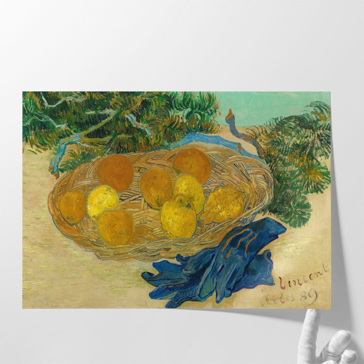 Still Life of Oranges and Lemons with Blue Gloves, 1889 - Canvas Print Wall Art