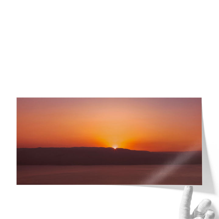 Dragot Cliffs with the View of the Jordan Valley, Sunrise - Canvas Print Wall Art