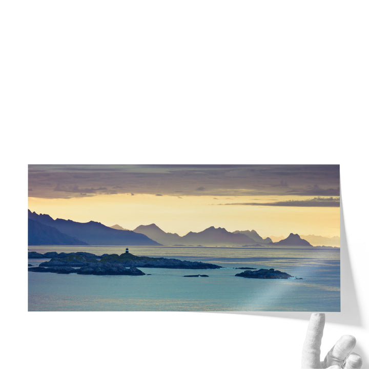 Norwegian fjord, Lofoten, Norway - Canvas Print Wall Art