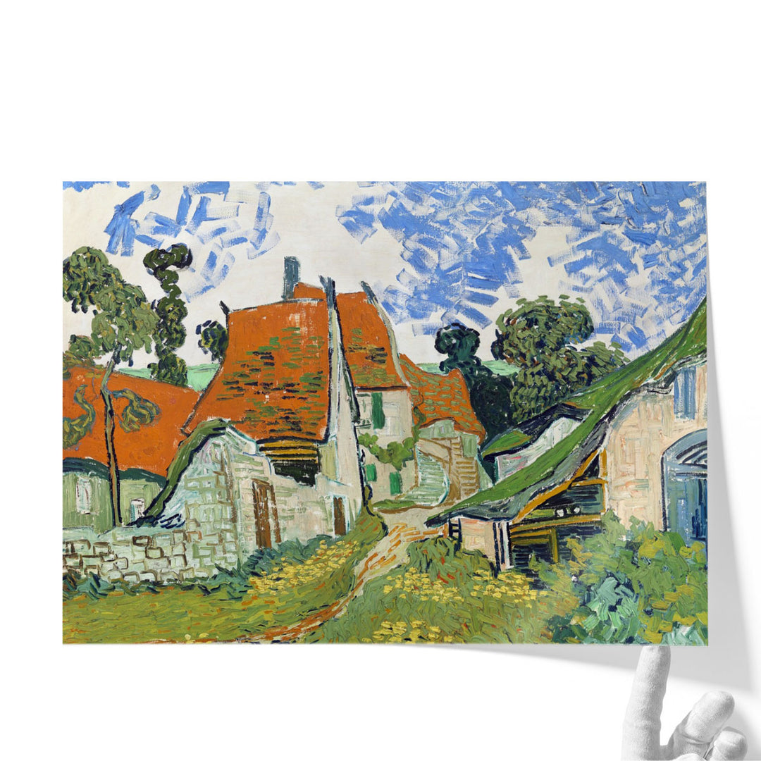 Street in Auvers-sur-Oise, 1890 - Canvas Print Wall Art