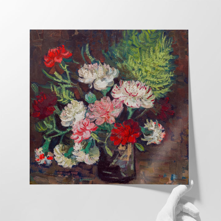 Vase with Carnations, 1886 - Canvas Print Wall Art