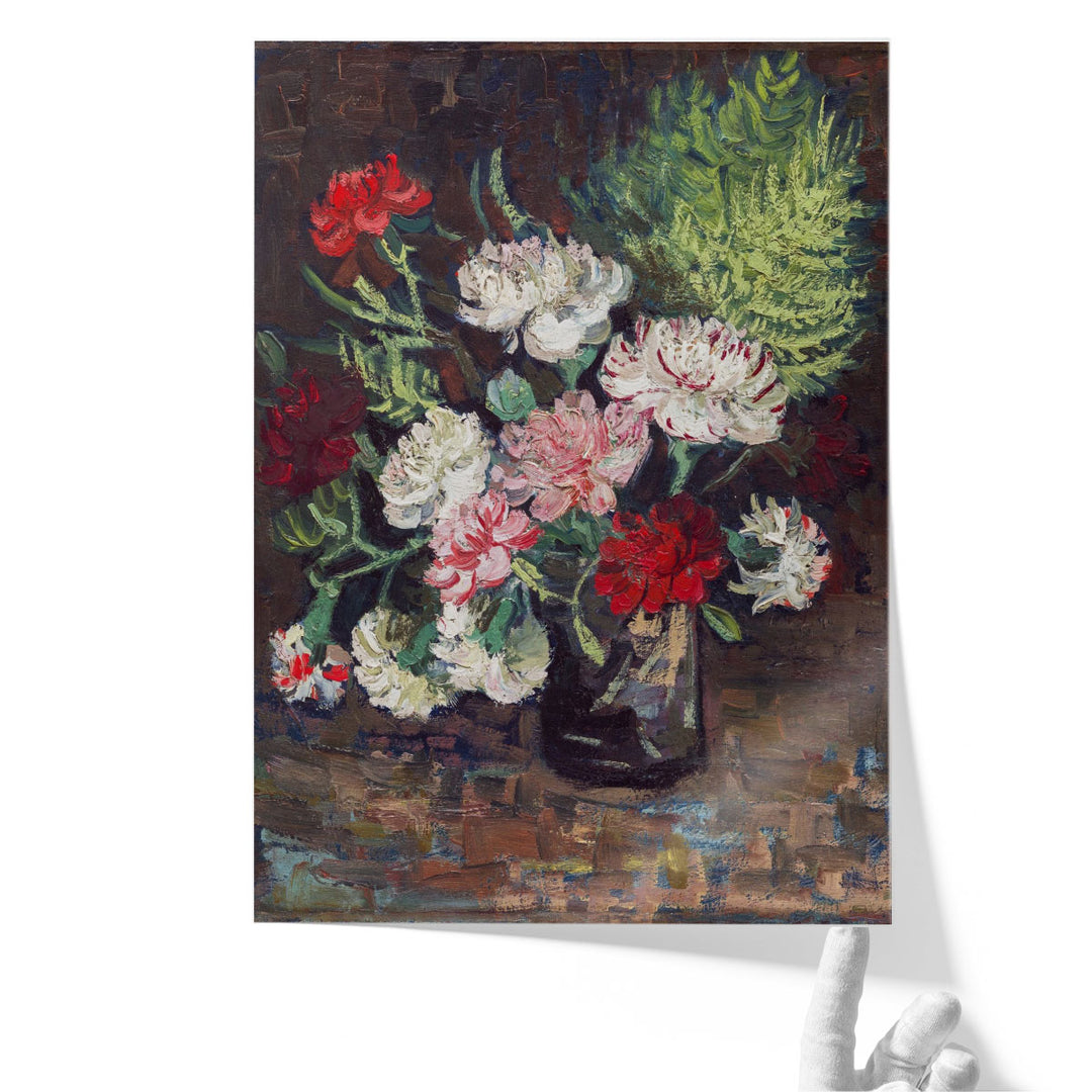 Vase with Carnations, 1886 - Canvas Print Wall Art