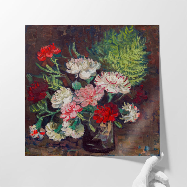 Vase with Carnations, 1886 - Canvas Print Wall Art