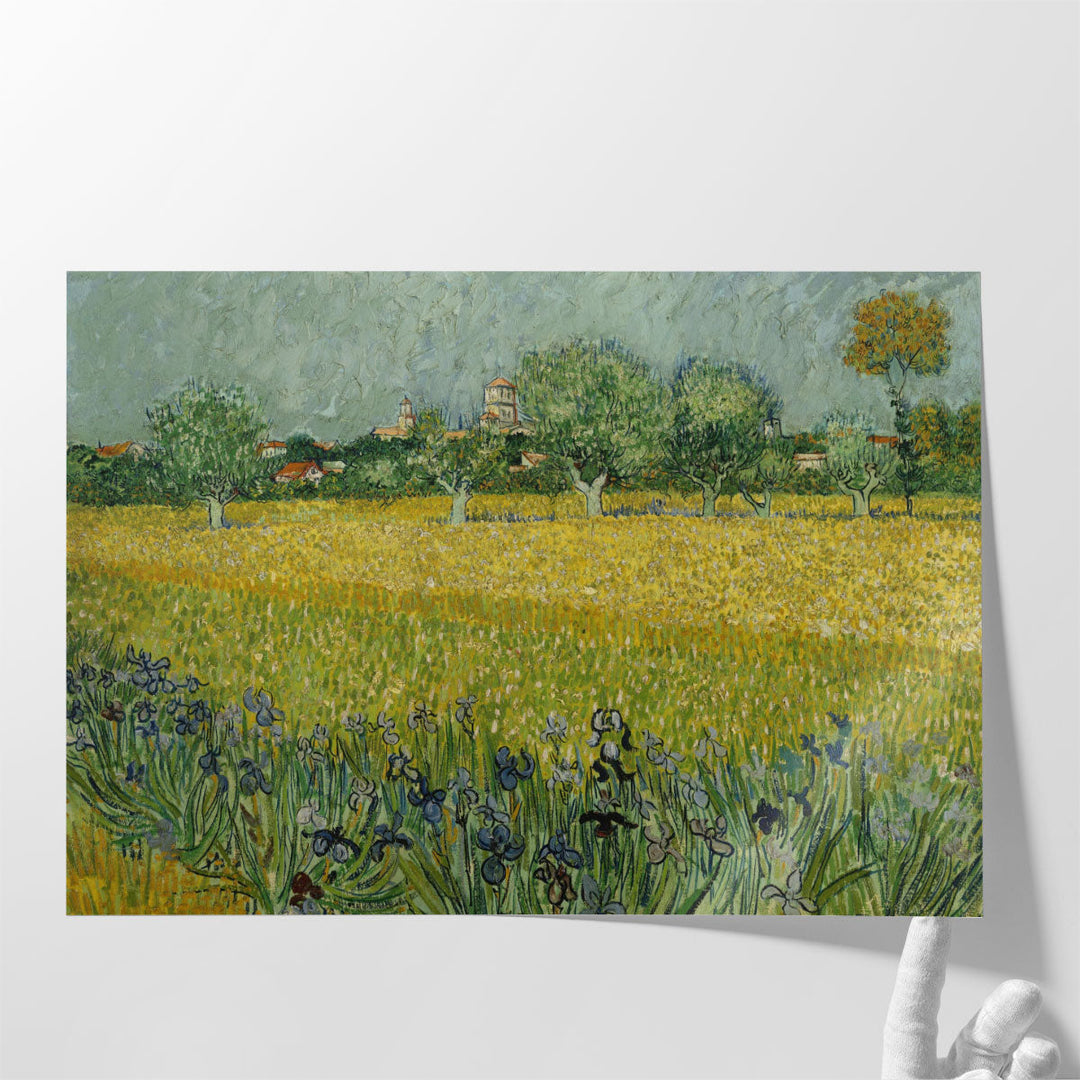 Field With Flowers Near Arles, 1888 - Canvas Print Wall Art