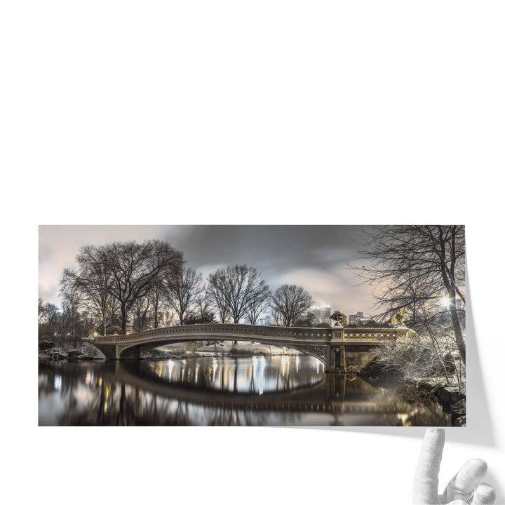 Bow Bridge over Turtle Pond in Central Park, New York - Canvas Print Wall Art