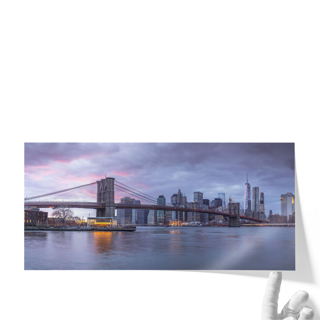 Brooklyn Bridge over East River, New York - Canvas Print Wall Art