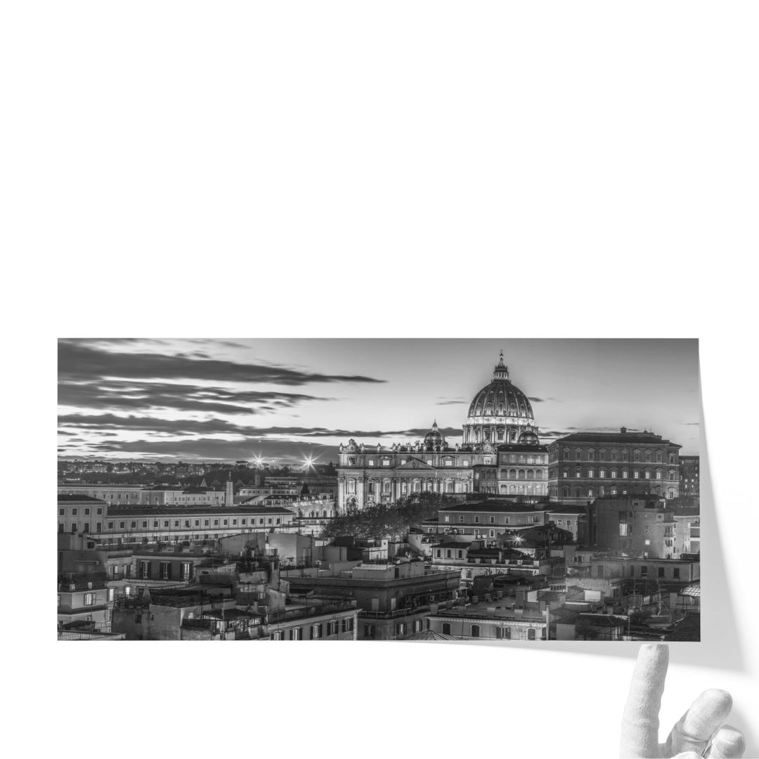 Vatican City with St. Peters Basilica, Rome - Canvas Print Wall Art