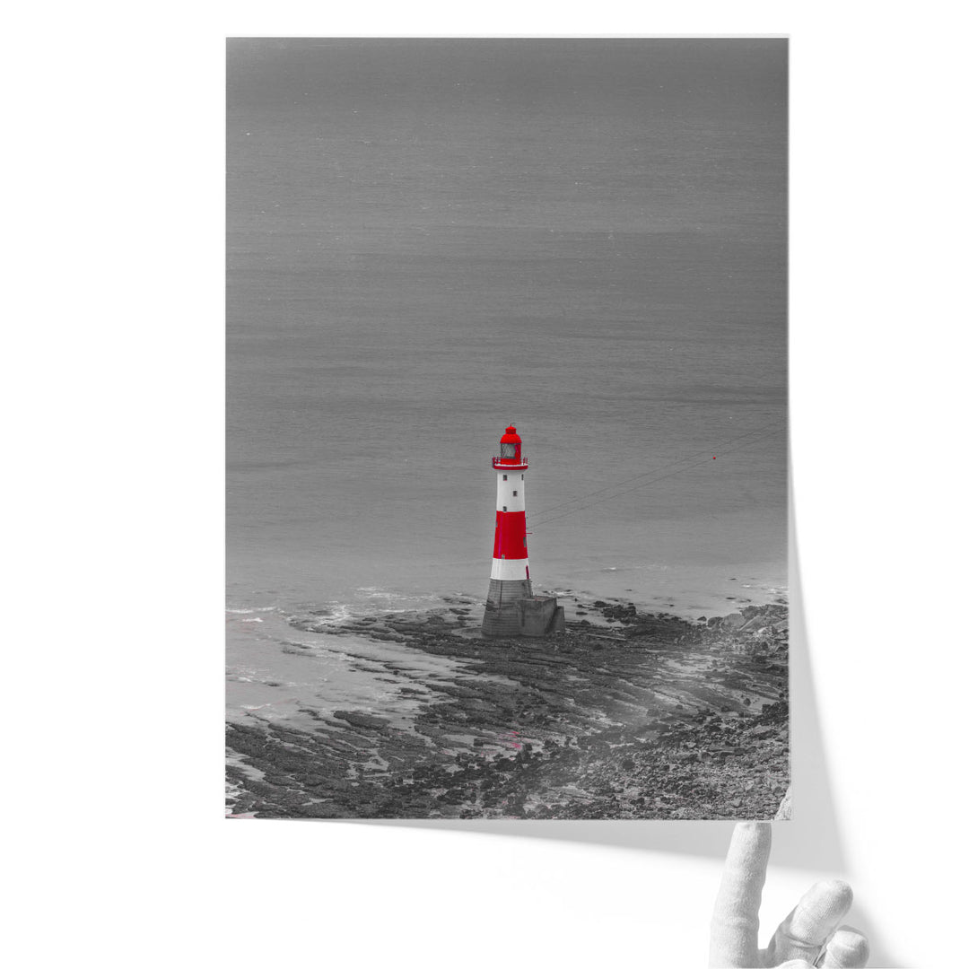 Beachy Head And Lighthouse, Eastbourne - Canvas Print Wall Art