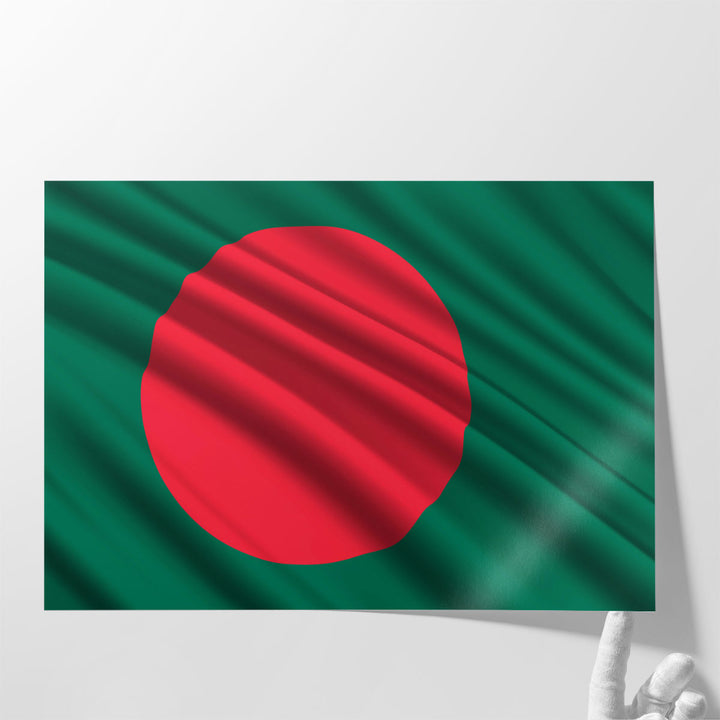 Bangladesh Flag Waving - Canvas Print Wall Art