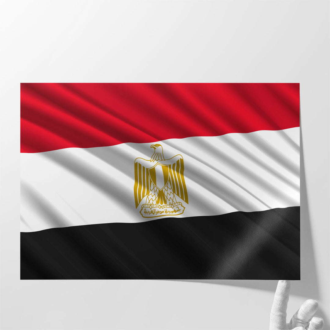 Egypt Flag Waving - Canvas Print Wall Art