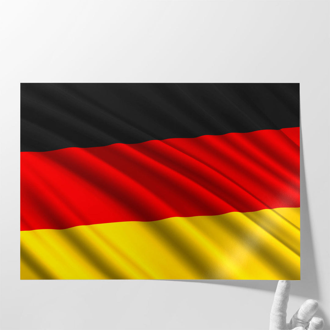 Germany Flag Waving - Canvas Print Wall Art