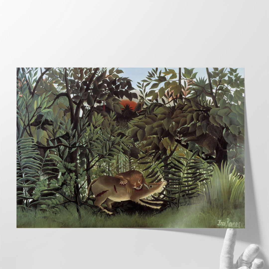 The Hungry Lion Throws Itself On The Antelope, 1905 - Canvas Print Wall Art