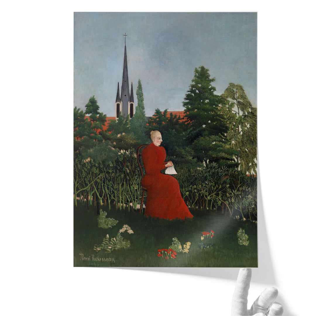 Portrait of a Woman in a Landscape, 1893-1896 - Canvas Print Wall Art