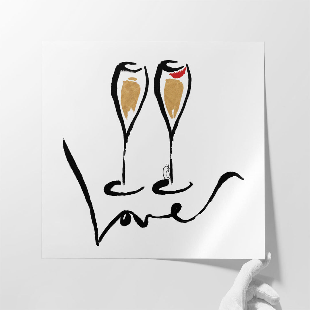 Love Champagne - Canvas Print Wall Art