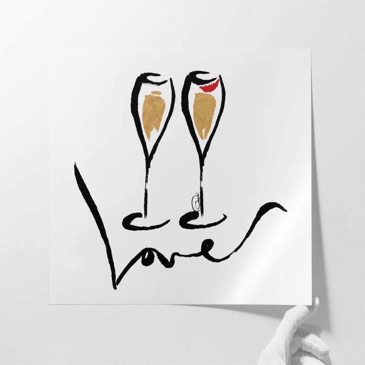 Love Champagne - Canvas Print Wall Art