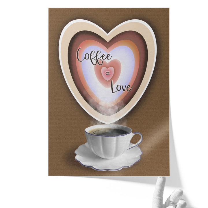 Coffee Equals Love - Canvas Print Wall Art
