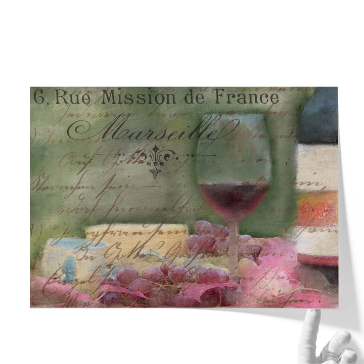 Wine And Cheese - Canvas Print Wall Art
