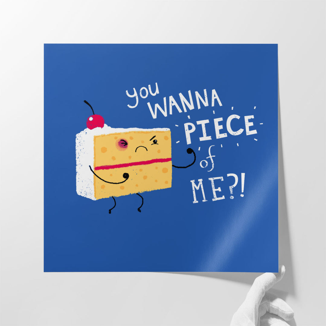 Angry Cake - Canvas Print Wall Art