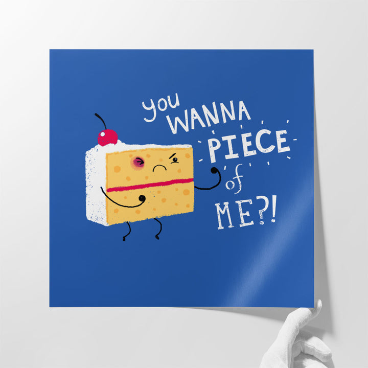 Angry Cake - Canvas Print Wall Art