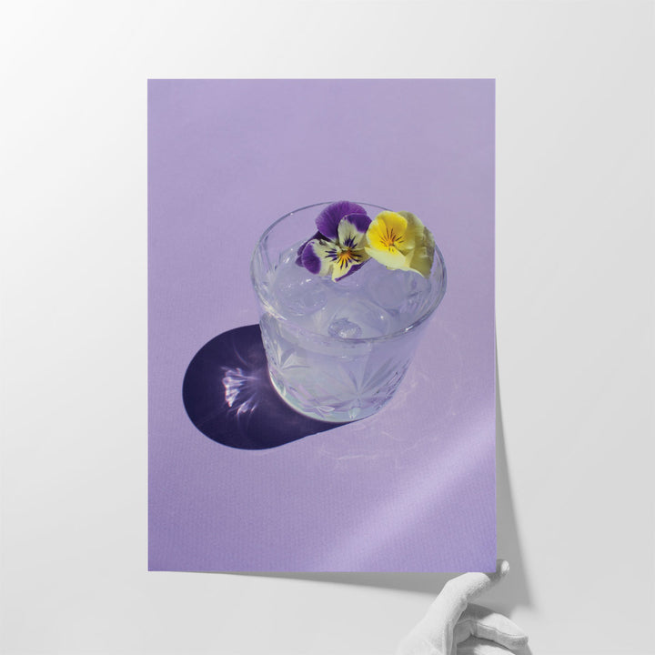 Lavender Water with Pansies - Canvas Print Wall Art