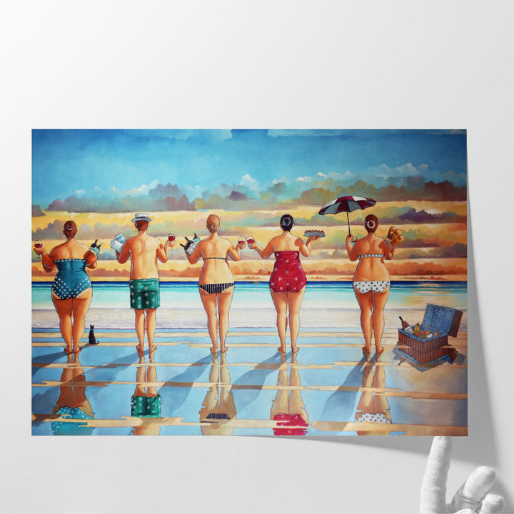 Sunset Picnic - Canvas Print Wall Art