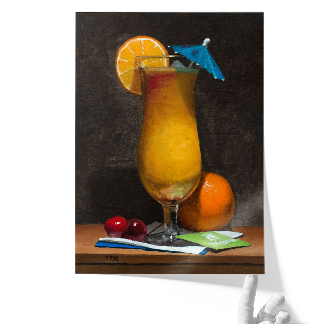 Beachside Cocktail Bliss - Canvas Print Wall Art