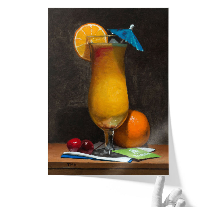 Beachside Cocktail Bliss - Canvas Print Wall Art