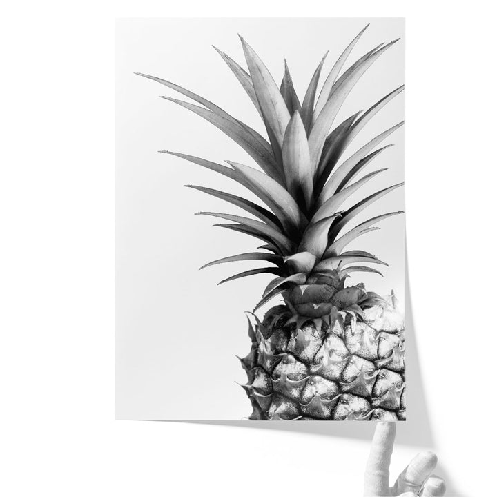 Pineapple Black and White - Canvas Print Wall Art