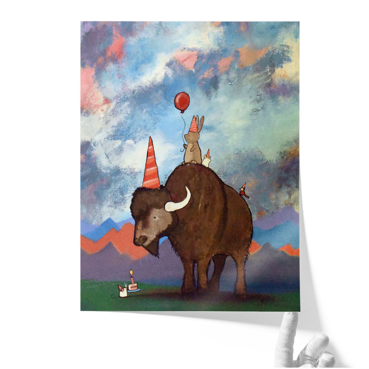 Buffalo Birthday - Canvas Print Wall Art