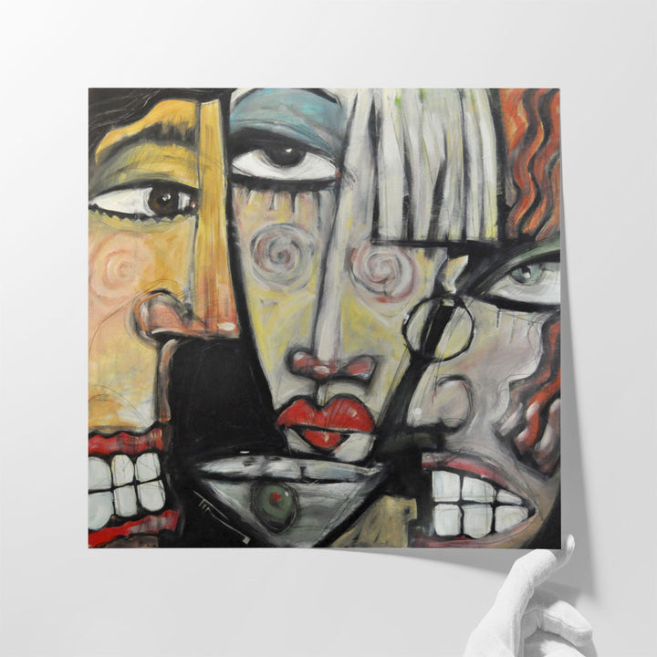 30x30 Canvas Print – dynamic cocktail abstraction