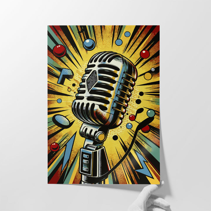 Microphone - Canvas Print Wall Art