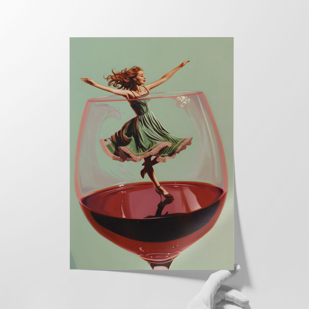 dining area wall decor – elegant wine and dance