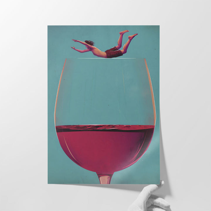 Wine Dive - Canvas Print Wall Art