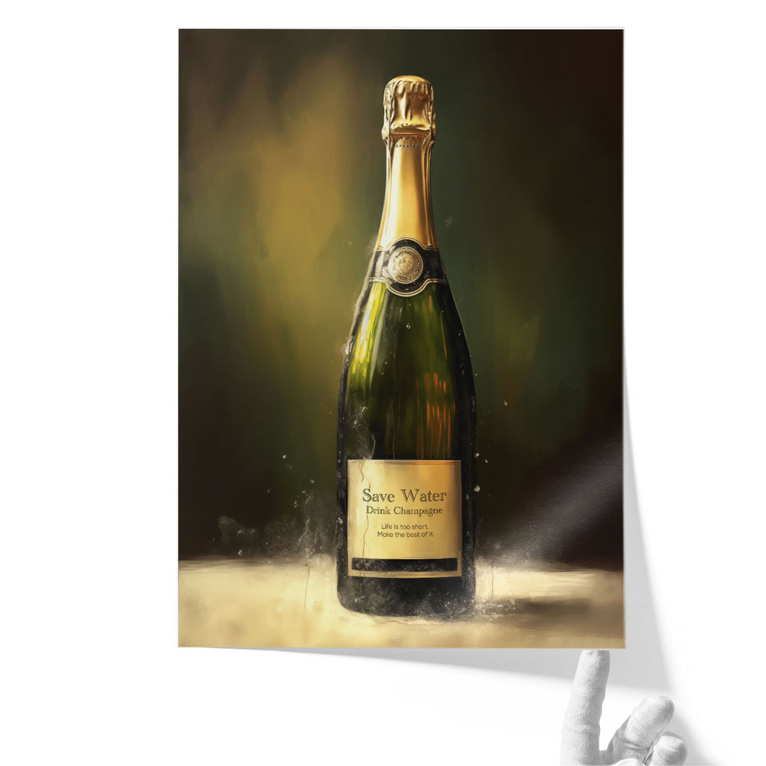 dining room wall decor champagne scene