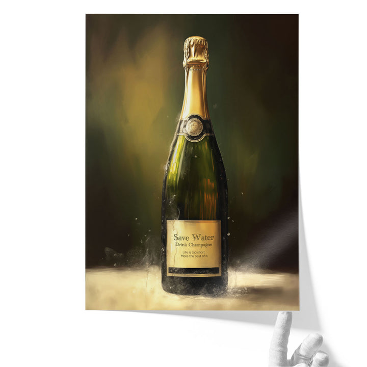 dining room wall decor champagne scene