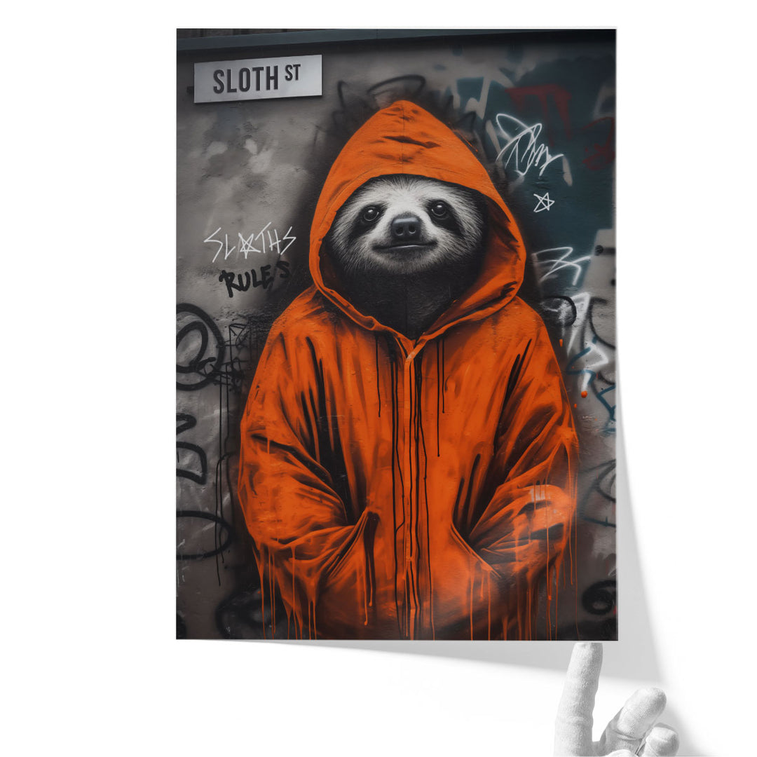 Street Sloth - Canvas Print Wall Art