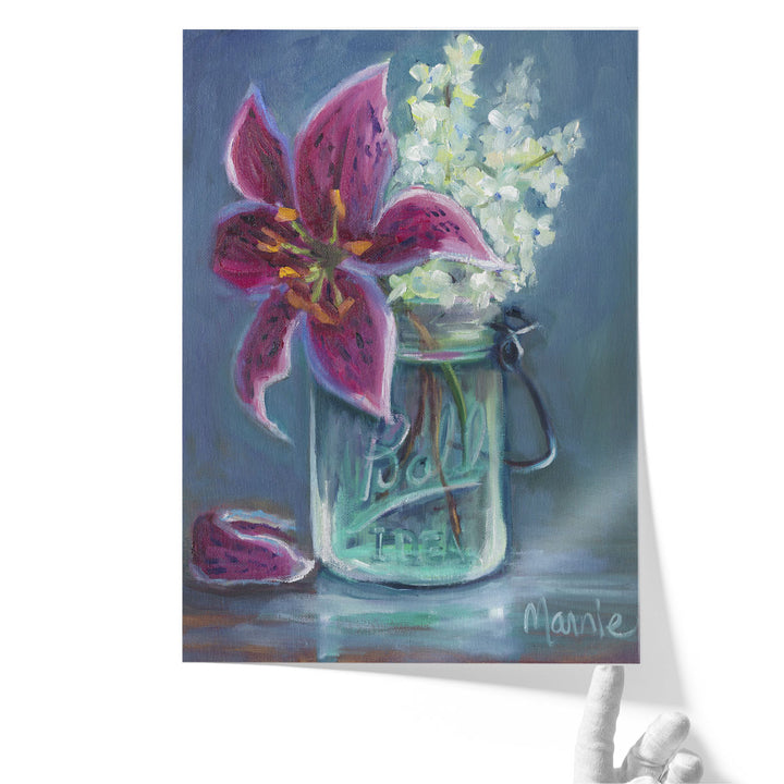 kitchen wall art – blossoms on neutral backdrop
