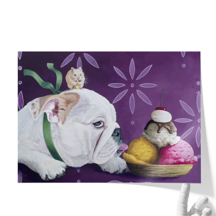 Sneaking A Lick - Canvas Print Wall Art