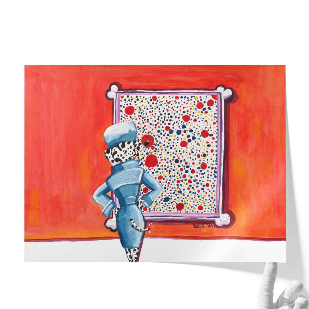 Miss Indognito Does Pointillism - Canvas Print Wall Art