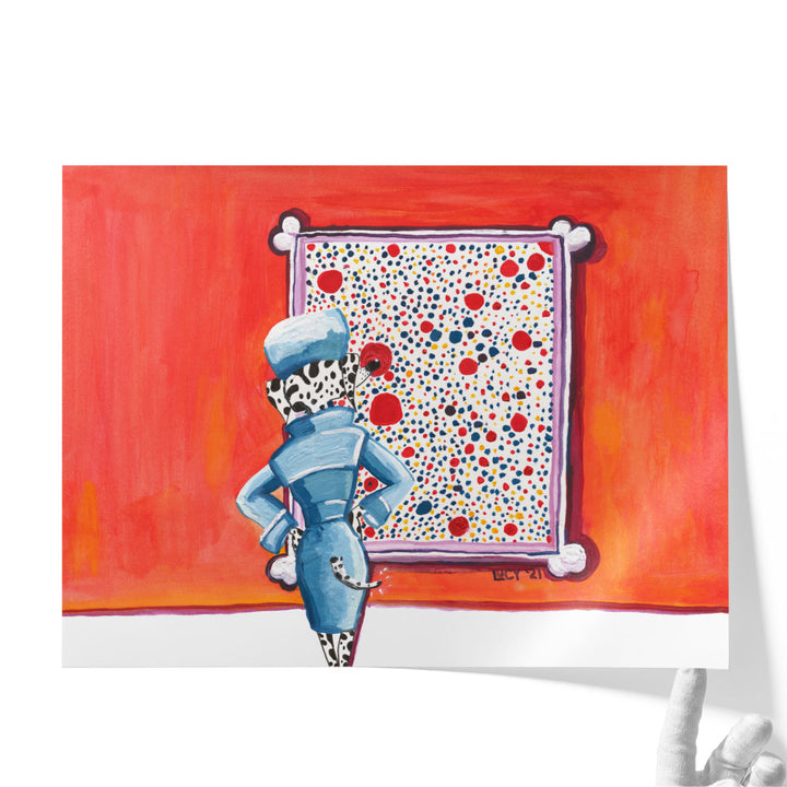 Miss Indognito Does Pointillism - Canvas Print Wall Art