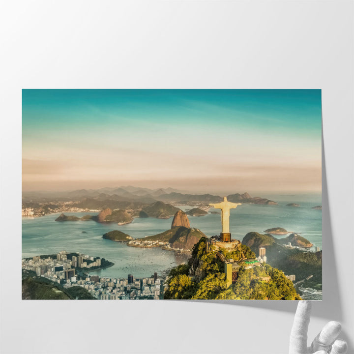 Rio De Janeiro, Brazil - A Bird's-Eye View - Canvas Print Wall Art