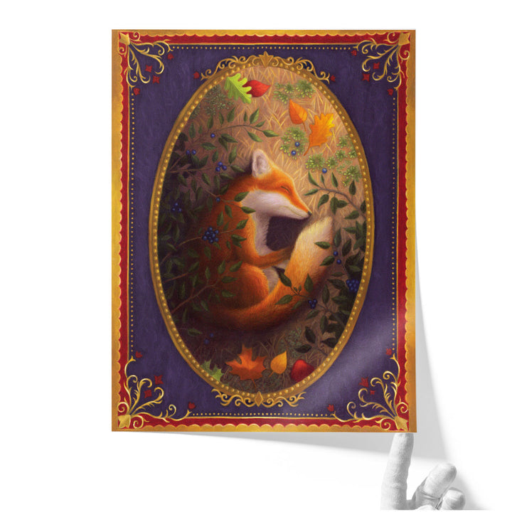 Sleeping Fox - Canvas Print Wall Art