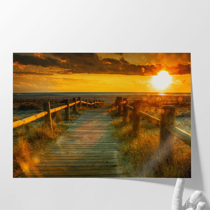 Sunset at the Beach - Canvas Print Wall Art