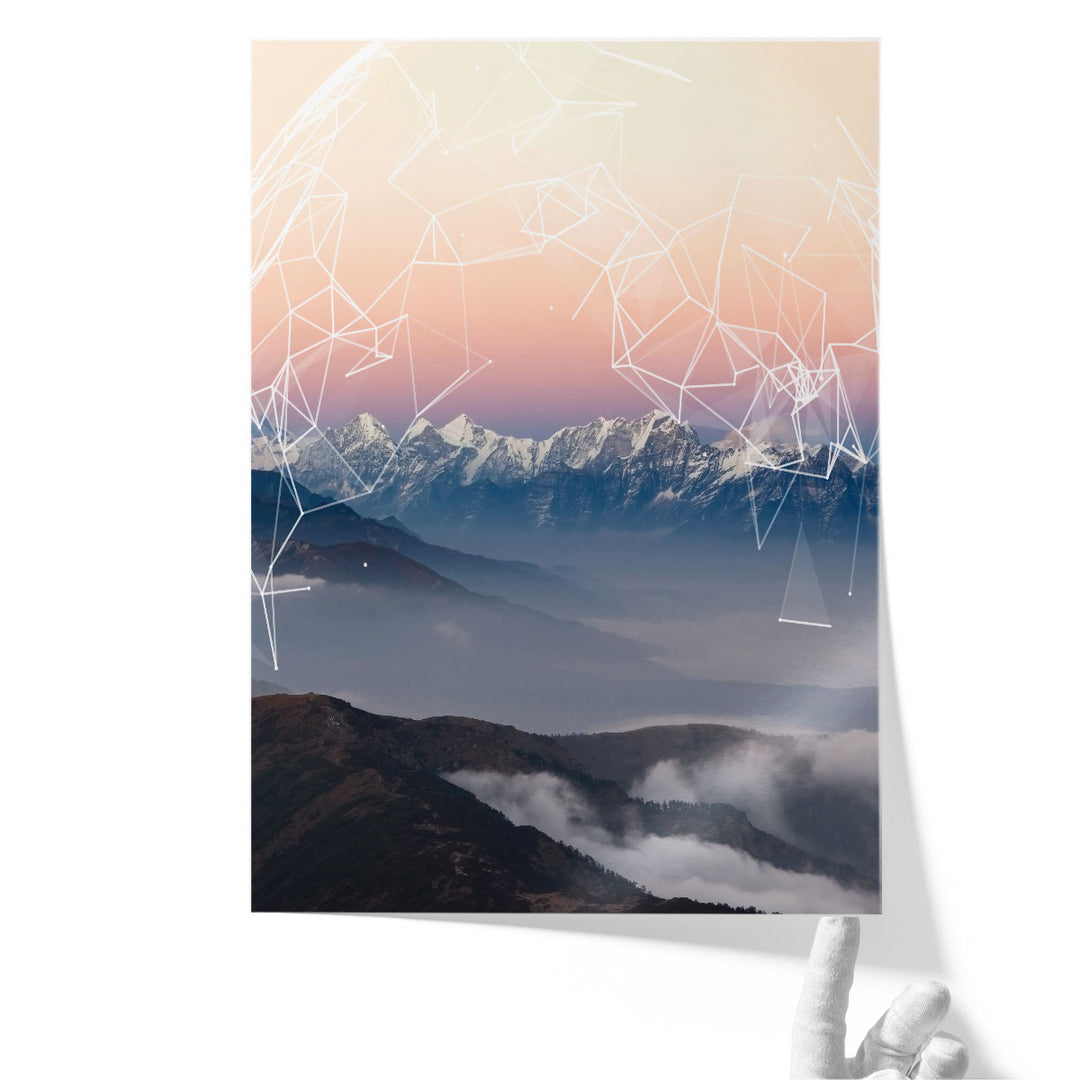 Geo Mountain - Canvas Print Wall Art
