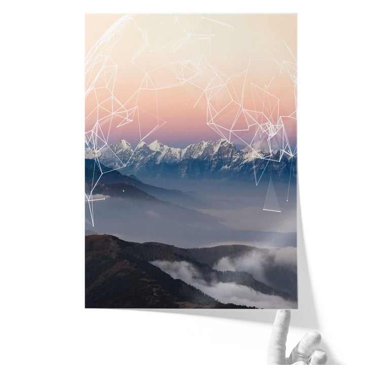 Geo Mountain - Canvas Print Wall Art