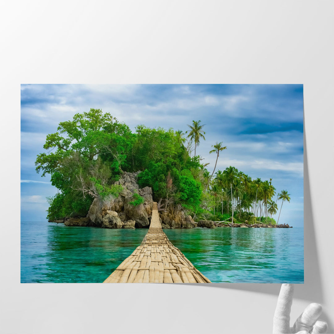 Tropical Landscape of an Island, Exotic Scenery - Canvas Print Wall Art