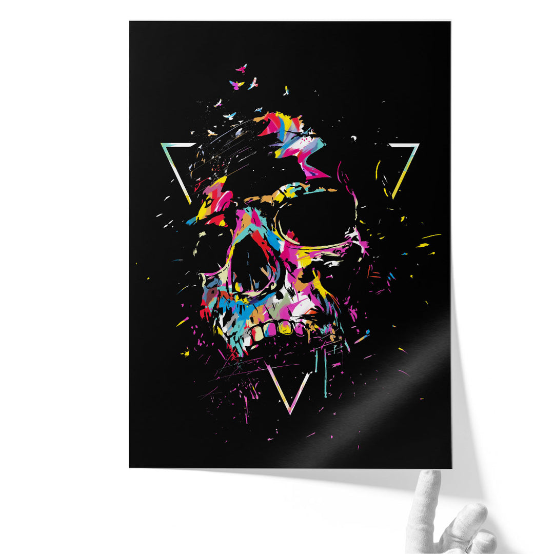 Skull X - Canvas Print Wall Art