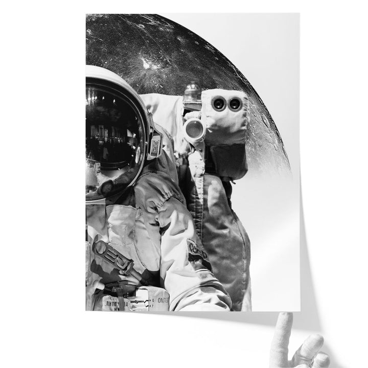 Modern Astronaut No. 1 Black and White - Canvas Print Wall Art