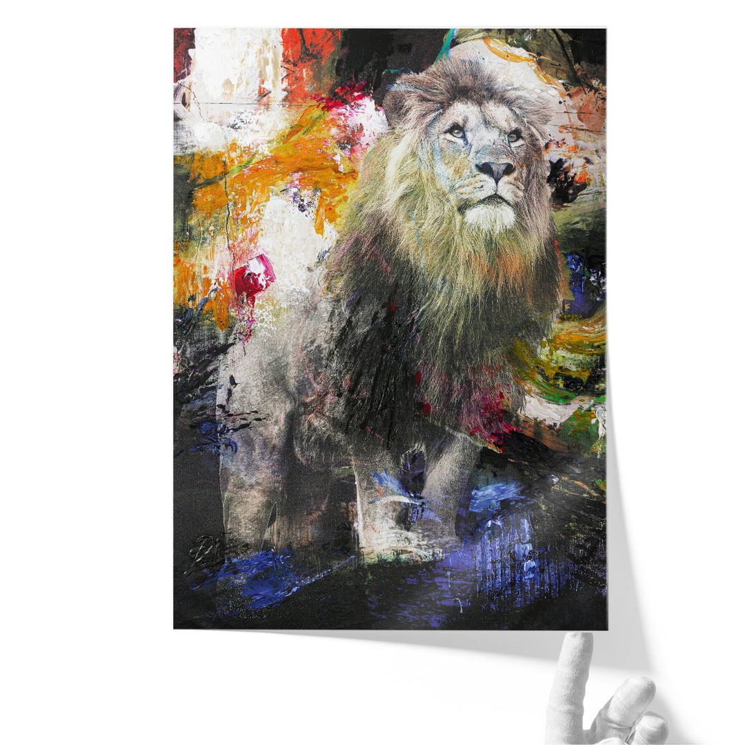 Lone Lion - Canvas Print Wall Art