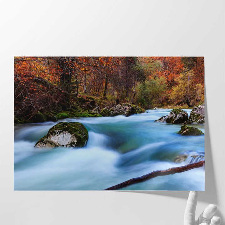 Canyon Mostnica Near Lake Bohinj in Slovenia - Canvas Print Wall Art